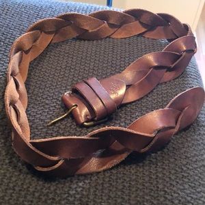 Abercrombie and Fitch brown braided leather belt